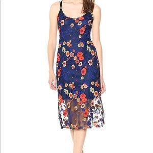 BCBGeneration Floral Embroidered Midi Dress
